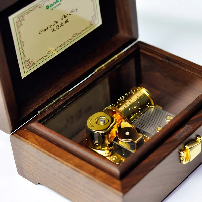 23-tone Sankyo high quality music box classic wooden music box