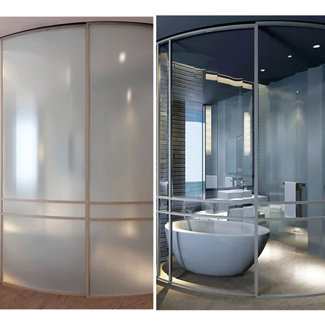 Switchable Smart Glass Electrical Self-adhesive PDLC Film Privacy Window Glass Size Customized Laminated Tint Color Glass Film