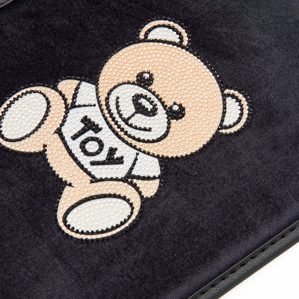 Cute Diamond Rhinestone Bling Car Armrest Cover Front Position Storage Box Accessories for Women and Girls