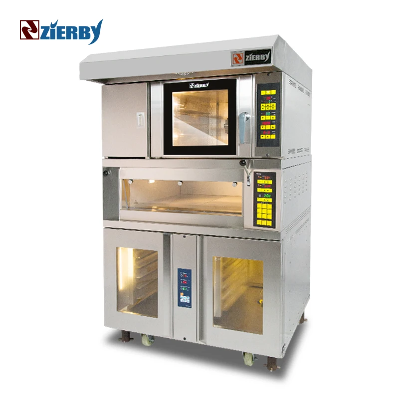 
1 Deck 2 Tray and 4 Tray Convection and 12 Tray Proofer Deck Bakery Machine Combination Oven Vegetables Restaurant Soybean Water 