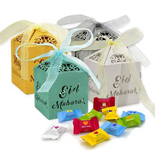 
Hollow Out Eid Mubarak Paper Candy Box Party Favor Boxes  (62450520765)