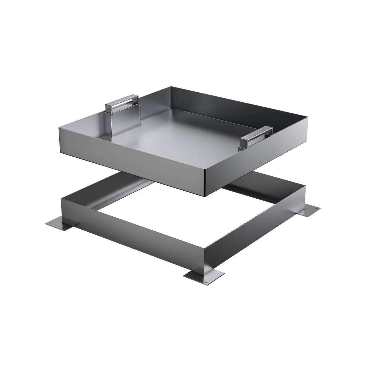 Custom 304/201 Stainless Manhole Cover and flames Sewer square decorative sinking-mode well lid