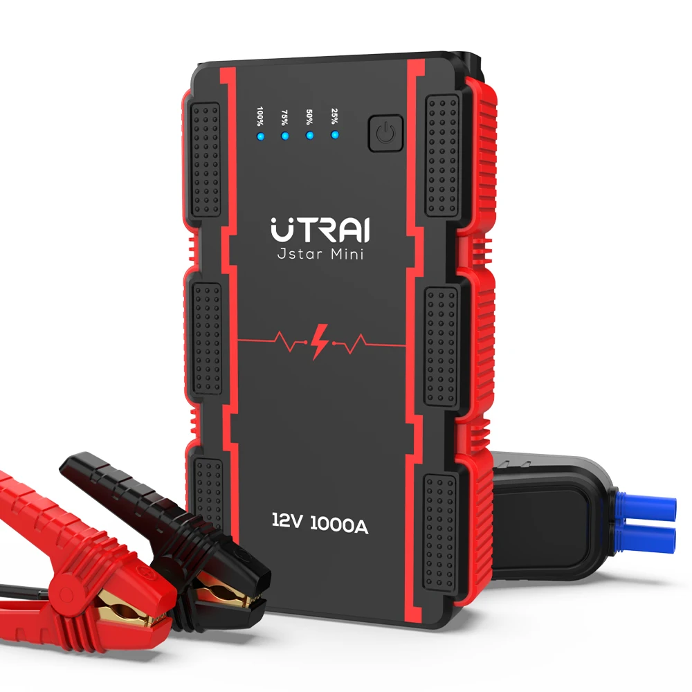 Car Booster Multi-function Emergency Tools 1000A 12V  Peak Current LED Flashlight Power Bank Car wholesale Jump Starter Utrai