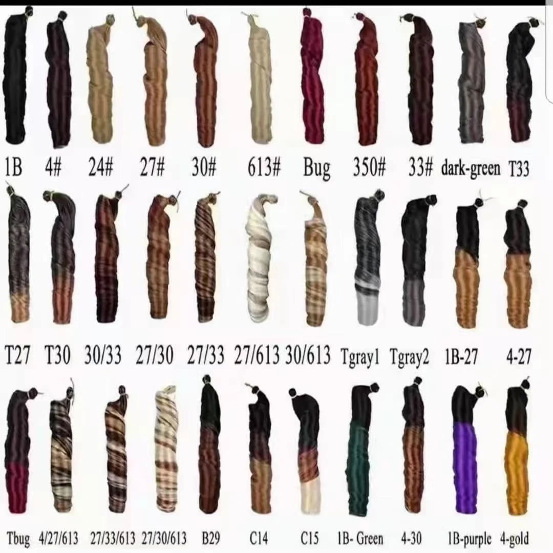 22-24inch 150g Colorful French curls spiral curl hair extension wavy braiding hair  curl braids