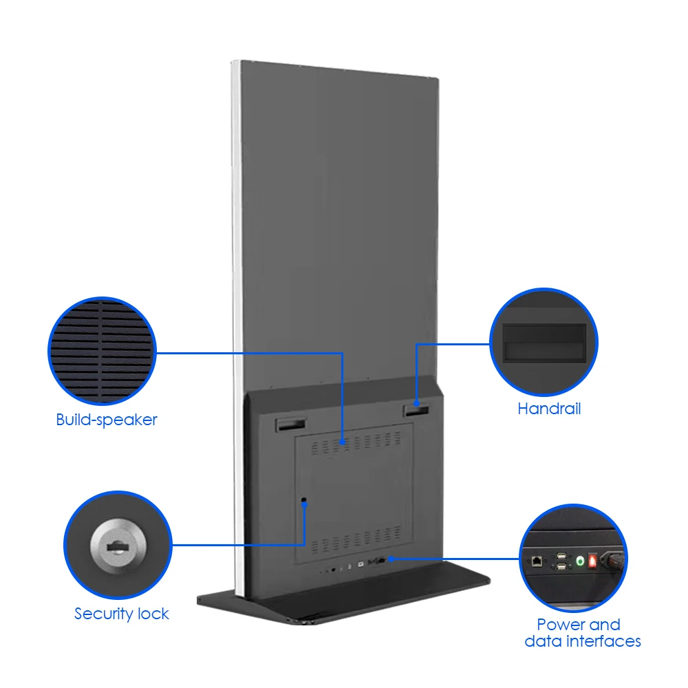 75 Inch Touch Floor Stand Lcd Monitor Screen Kiosk Digital Display Advertising Kiosk