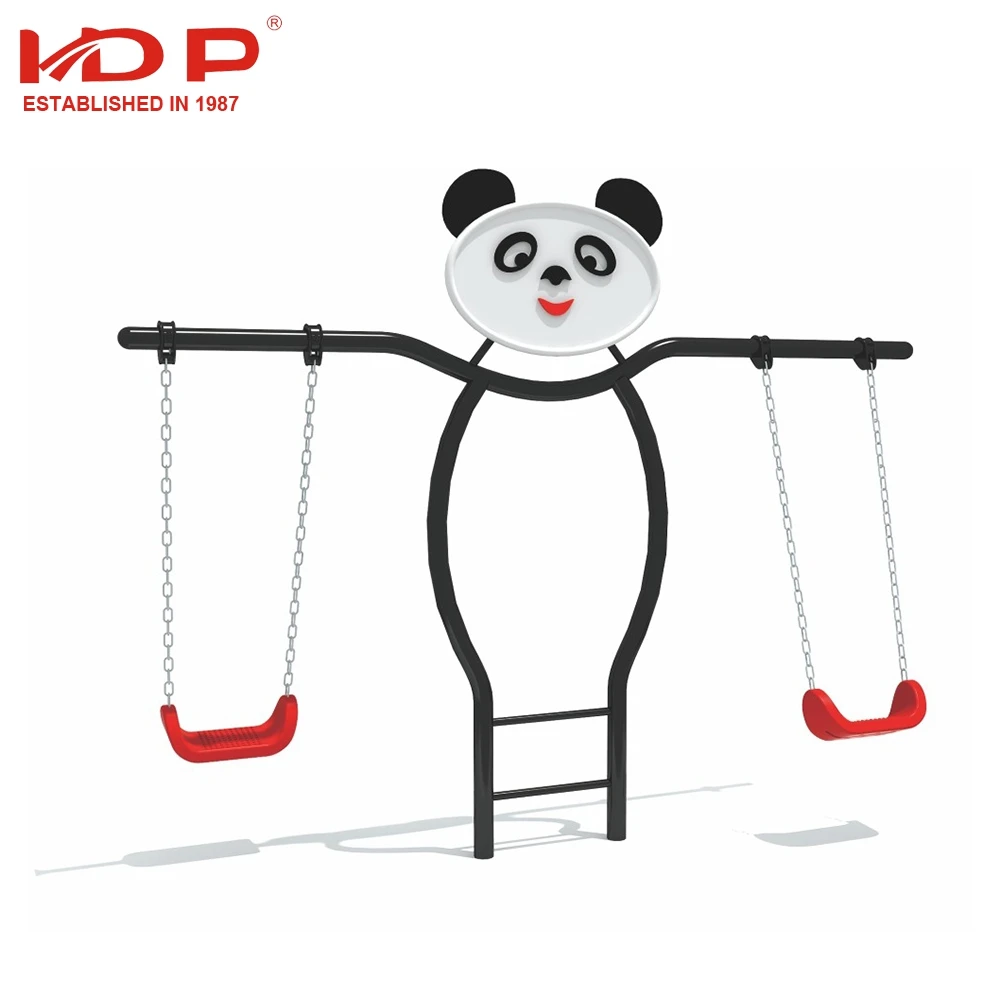 HUADONG 2024 New Exciting Kids Outdoor Panda Swing Equipment For Public Park