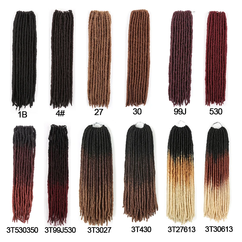12inch 18inch 24inch 30inch 36inch Gypsy Locs  Straight Boho Locs Straight Gypsy Crochet Locs Ombre Dreadlocks Crochet Braids