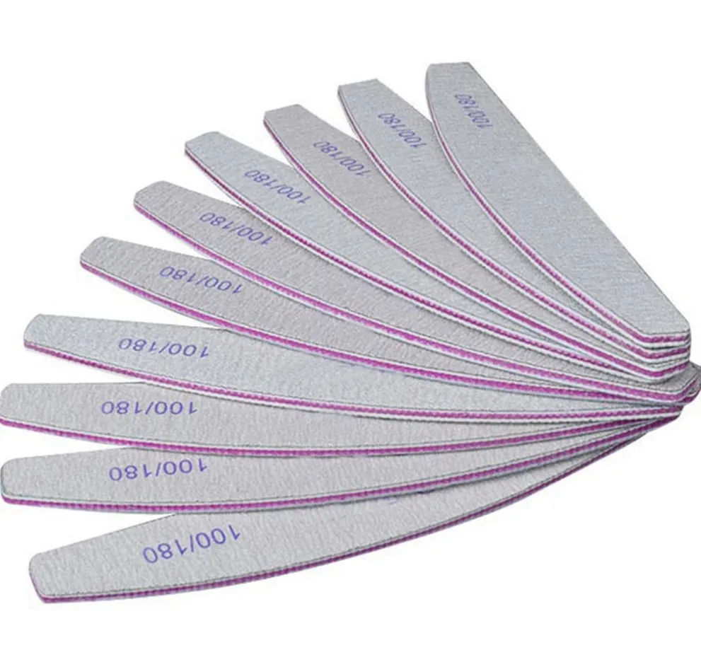 Professional Emery Board Manicure Pedicure Art Tools nail file sticker