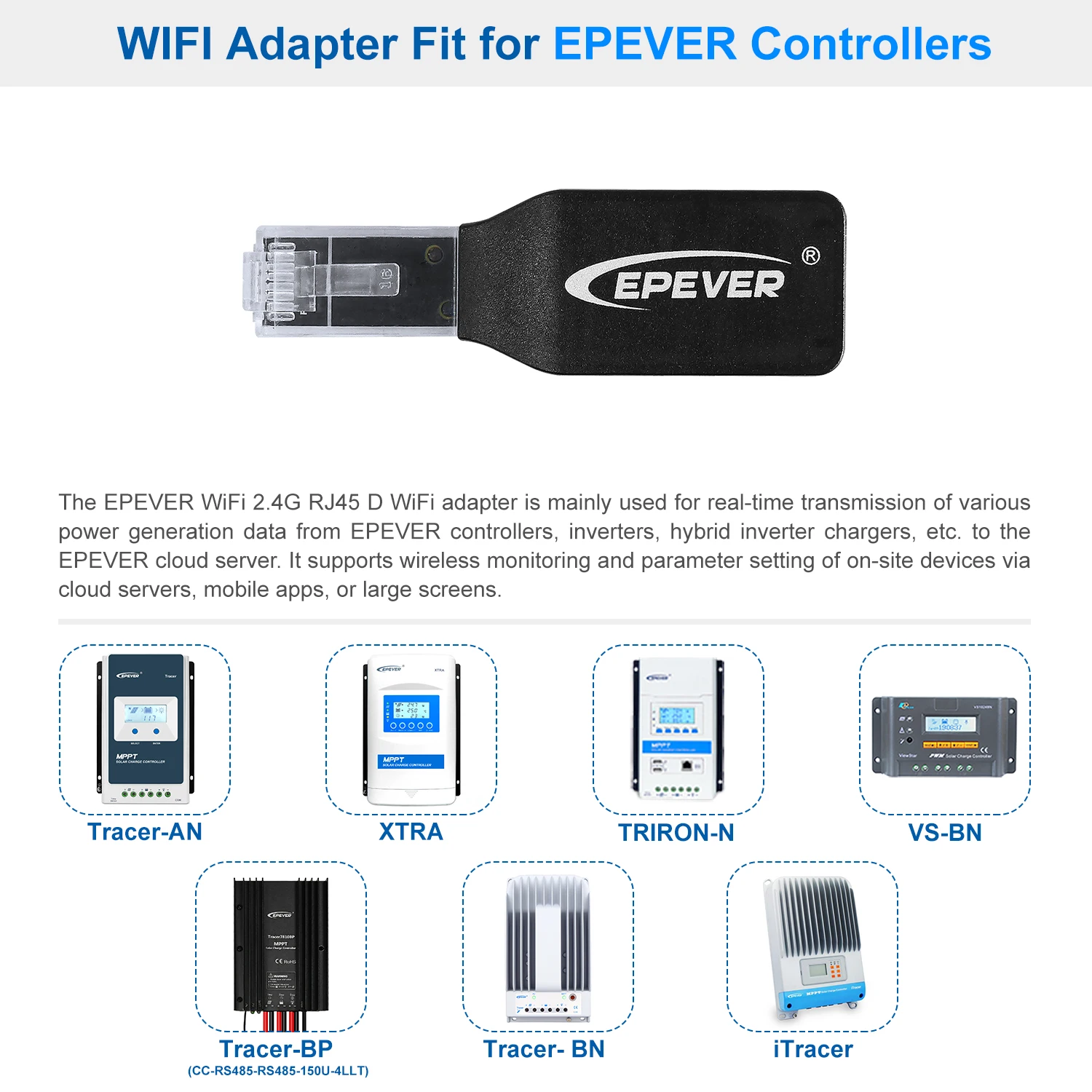 Лидер продаж качественный Wi-Fi адаптер EPEVER 2 4G RJ45 D для настроек контроллер инвертор по самой дешевой цене