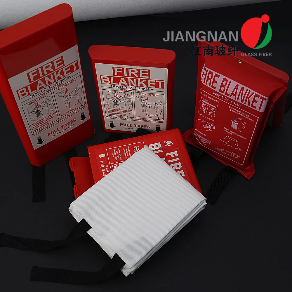 Emergency Heat Insulation Fire Fighting Blanket 1.2mx1.2m Fiberglass Fire Blanket