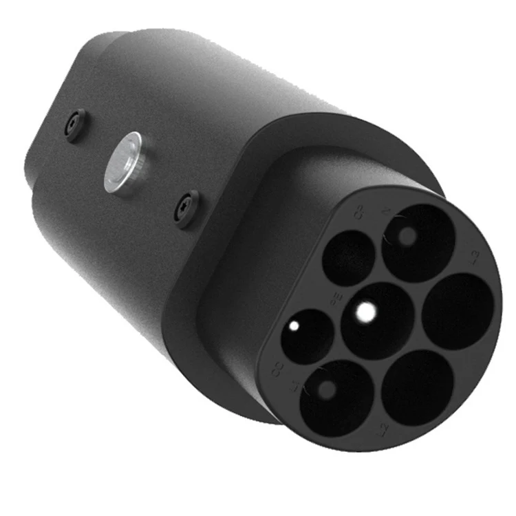 Standard Black AC 240V 60A EV Connector for Tesla SAE J1772 To Tesla EV Charger Adapter Connector