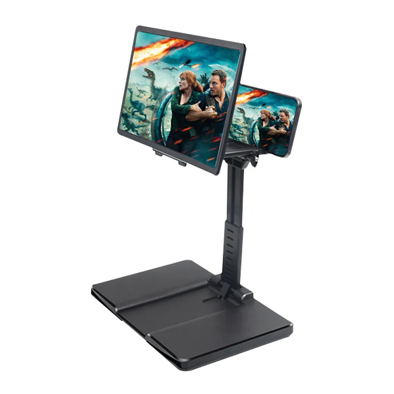 
Portable 12inch Screen Magnifier Desktop Phone Stand Holder Foldable Mobile Phone 3D Video Amplifier 