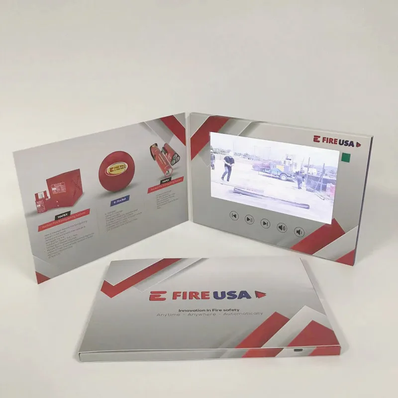 Customized Cheap China Homemade lcd Brochure Video Card 7 Inch ips Screen Digital Video Book for Company Marketing
