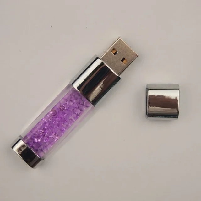 
Crystal LED light Pen drive 4GB 8GB 16GB 32GB gadget USB pendrive 64GB Custom USB Flash Drive usb2.0 PenDrive memory Stick 