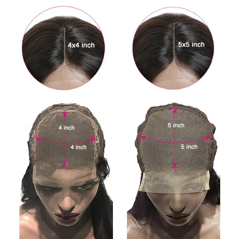 Kinky Curly Wigs 5x5 Lace Closure Front Wigs Human Hair Pre Plucked Brazilian Raw Virgin Hair Glueless Lace Wigs for Woman