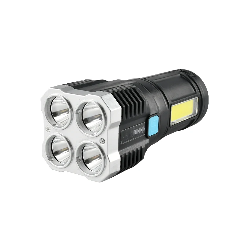 Cheap LED USB Rechargeable ABS Torch light,4 Modes LED Tactical High Power Waterproof Searchlight Flashlight