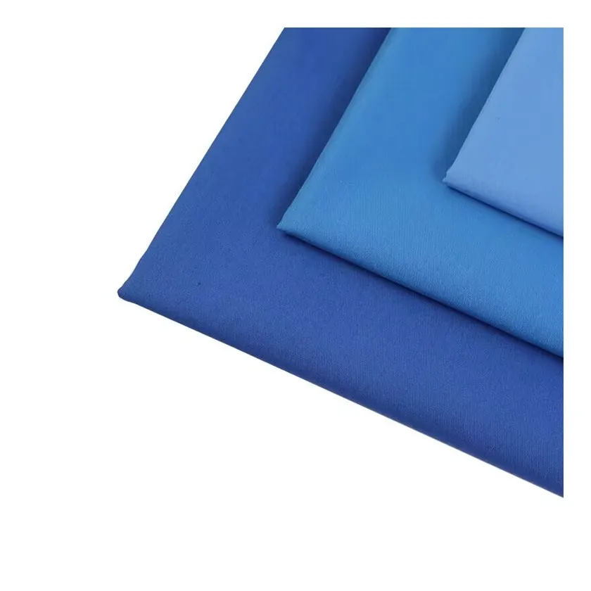 shirt poplin air jet  fabric  80/20 tc   polyester cotton dyed  fabric for shirt pocket and dress school uniform pocket lining