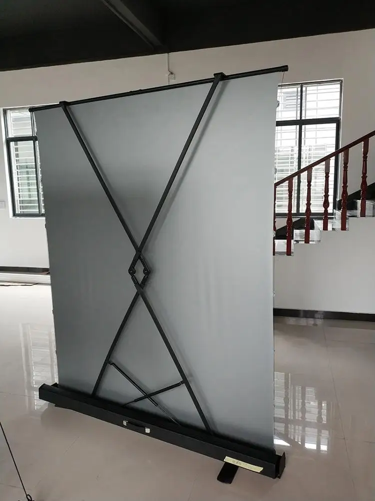 80inch 4:3 Floor Rising Projection Screen, Outdoor Portable Flim Projector Screen Movie Screen for Home Theater Good Price