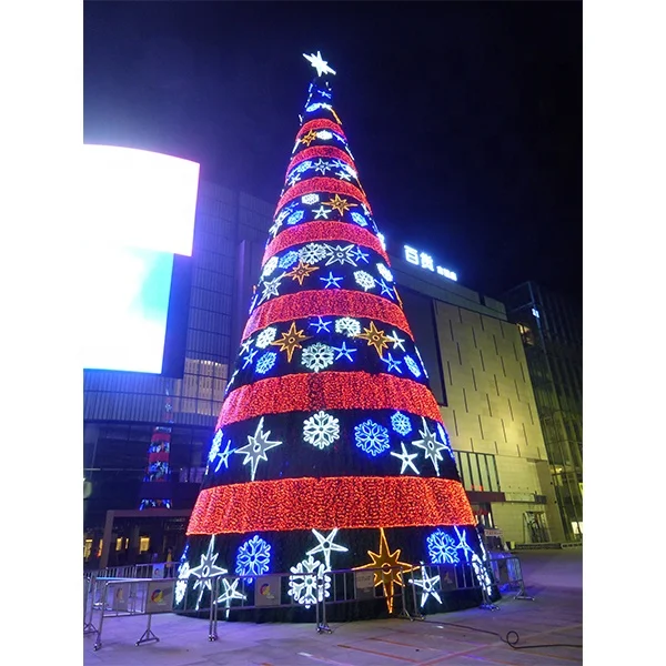 20mts Height Large LED Colorful Christmas Tree for Shopping Plaza/Sqaure Decoration