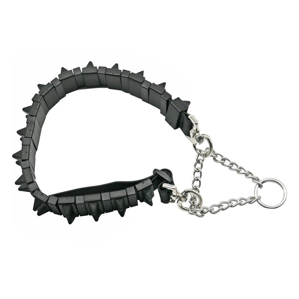 Tactical K9 Dog Training Collar XL Martingale With Poly Coated Nylon Durable Stainless Steel Chain Breakaway Plastic Feature