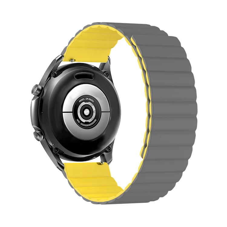 Single Dual Color 20mm 22mm Rubber Smart Watch Straps Silicone Magnetic coolyep Watch Band for Samsung Galaxy Watch 4 Armband