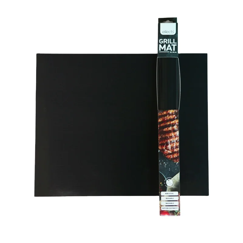 
Reusble PTFE BBQ Grill Mat Black Non-stick BBQ Cooking Mat Heat Resistant Oven Liner Charcoal Grill Mat 