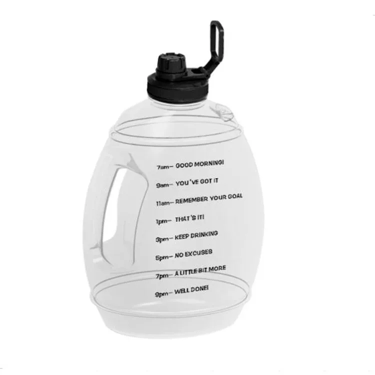3.78L 1Gallon Water Bottle with Motivational Time Marker Large Capacity Sport Water Jug with Handle 128OZ