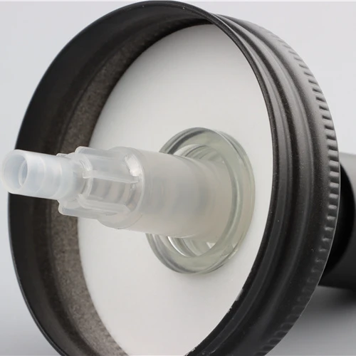 Custom Bathroom Stainless Steel Black Soap Dispenser Bottles with Pump Lid Glass Mason Jar