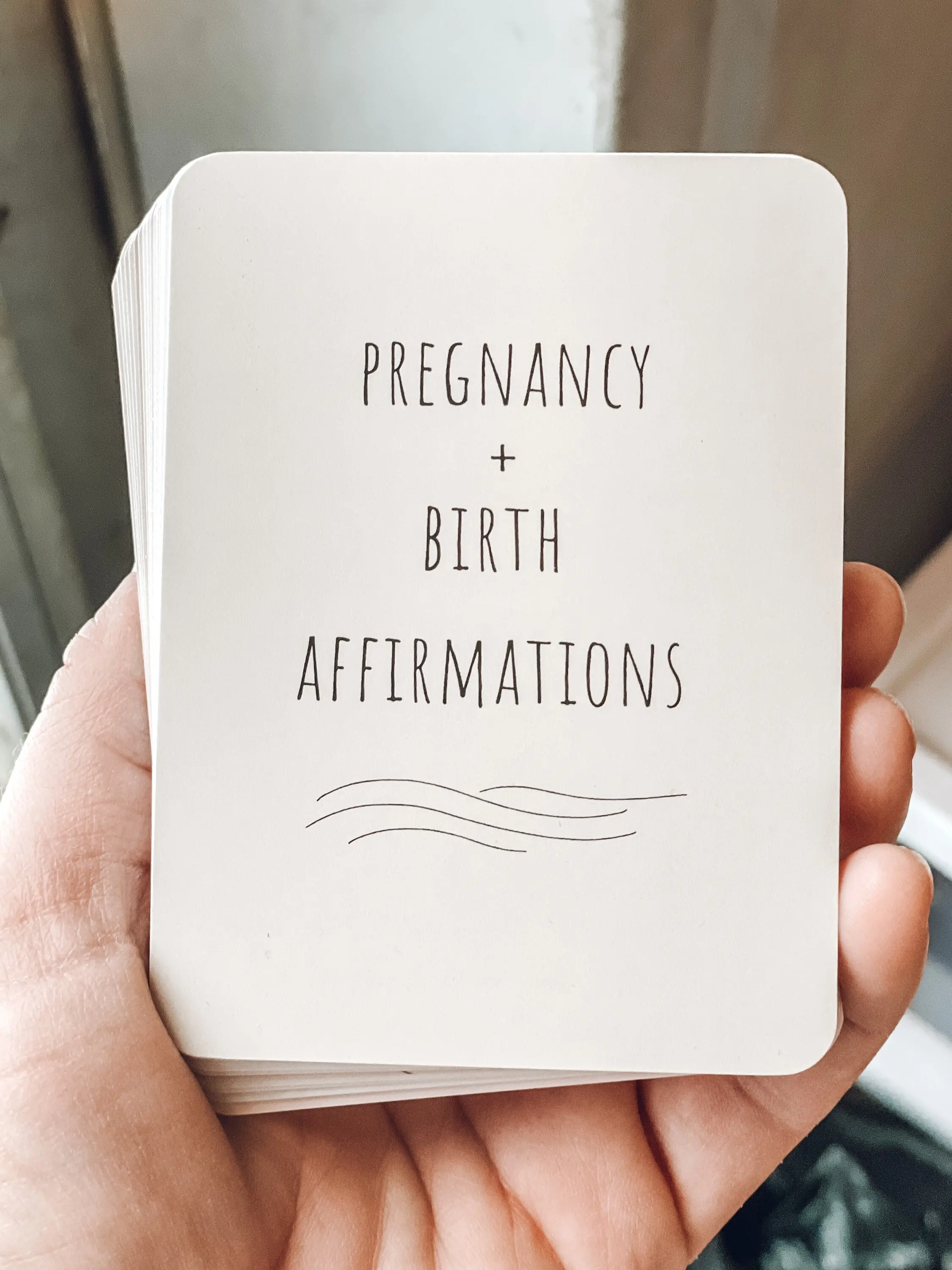 Custom Recycled Paper New Moms Pregnancy and Birth Affirmation Card Deck