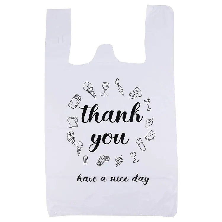 Одноразовые пластиковые пакеты в различных стилях для еды на вынос фруктовый супермаркет лошадь с напечатанными логотипами