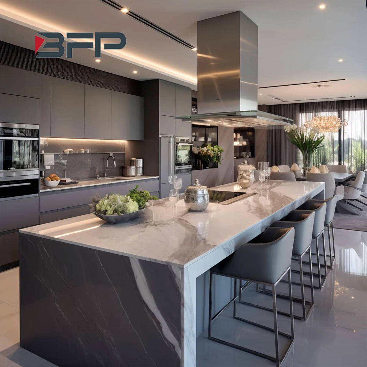 BFP Factory Price Professional Kitchen High Gloss Lacquer Finish for  Kitchen Cabinets Modern Kitchen
