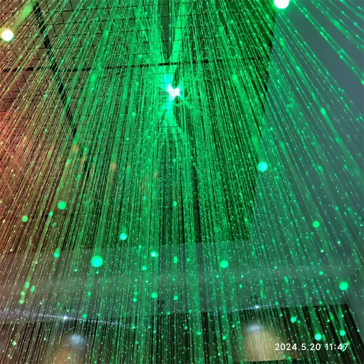 800*3meters Fashion wedding hall decoration Led ceiling light fixture illumination system fibre optic hanging light ceiling kit