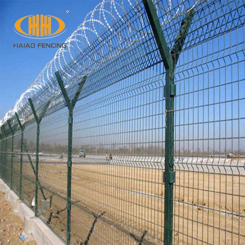 valla para aereo puerto high security airport fence with razor barbed wire