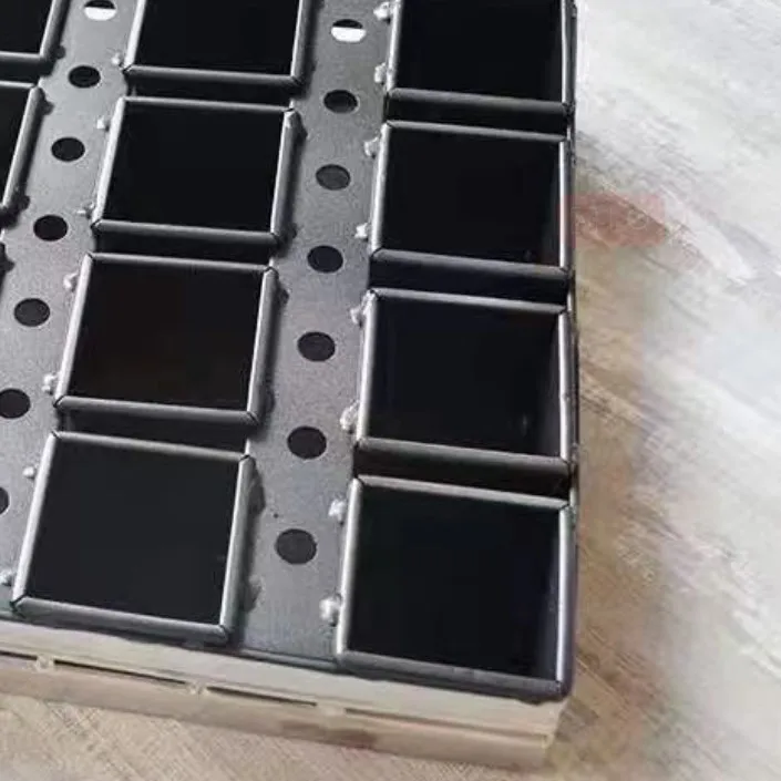 Factory supply 20 straps square mini loaf bread tin 12 Strap Glazed aluminum alusteel Bread Loaf Pan
