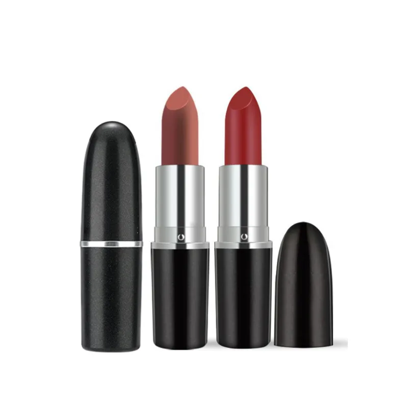 Stock Wholesale Bullet Shape Lipstick Custom Logo Beauty Cosmetic Lipstick