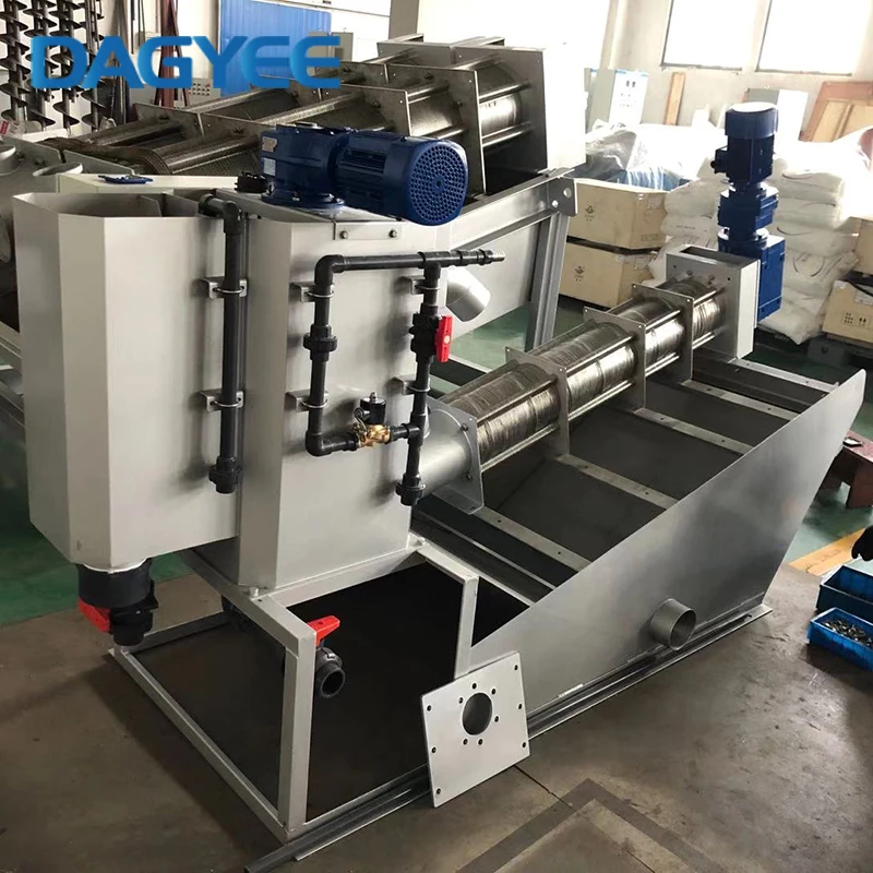 Hot Selling Sand Gravel Auger Flight Multi Plate Screw Press Sludge Filter Dewatering System