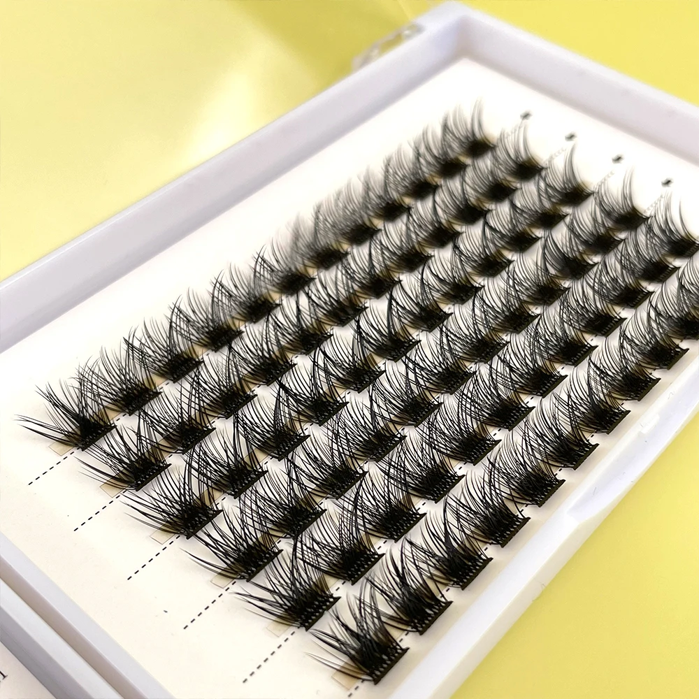 0.07 Heat Bonded 20D Lashes Premade Volume Private Label Knot Free Faux Mink Cluster Eyelash Extension