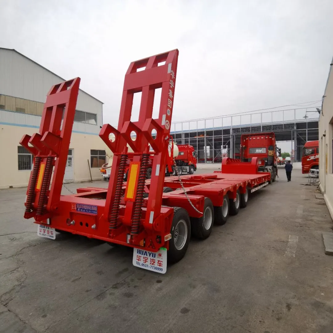 Multi Axles And Multi Line Special Trailer Heavy Duty Machine Carrier Lowboy 80 Tons Low Bed Trailers