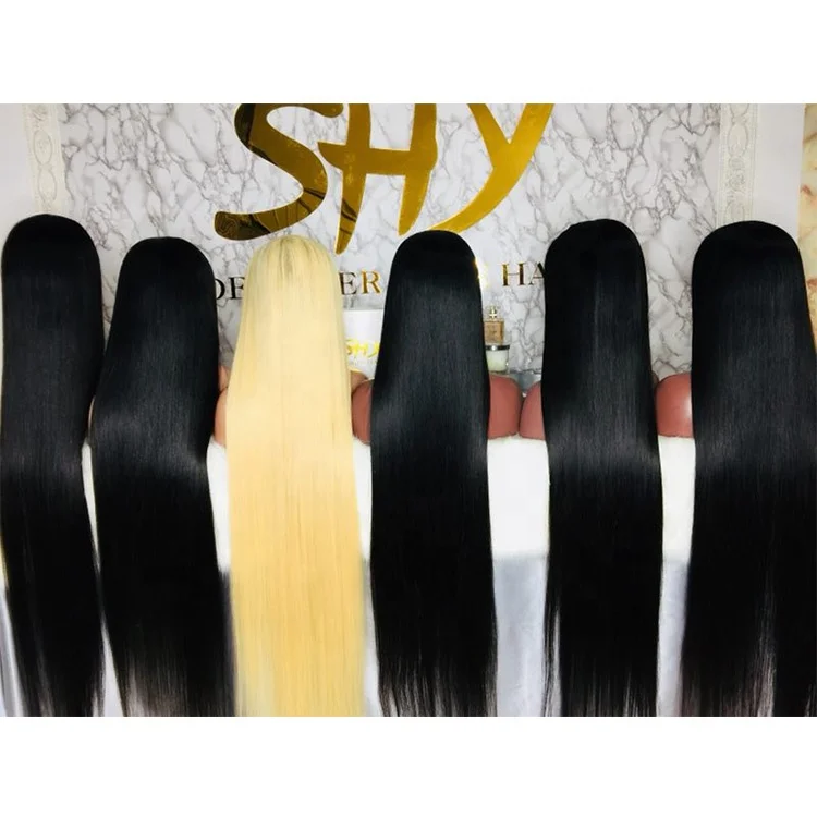 
SHY LUXE WIG Top Quality 40 Inch Full Lace Wig Raw Hair Preplucked Glueless Human Hair Lace Frontal Wigs In Stock For Model Niki 