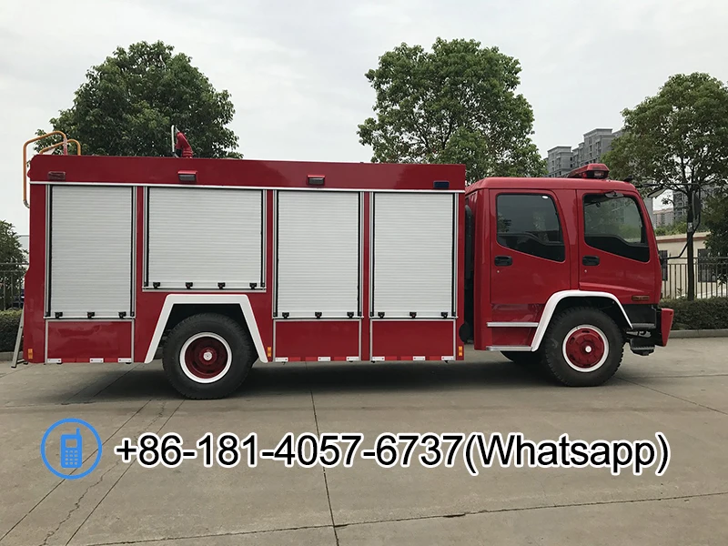 China stock l suzu 4X2 4WD Water Spray Cannon Foam Pump 3000 gallon  Fire Fighting Truck