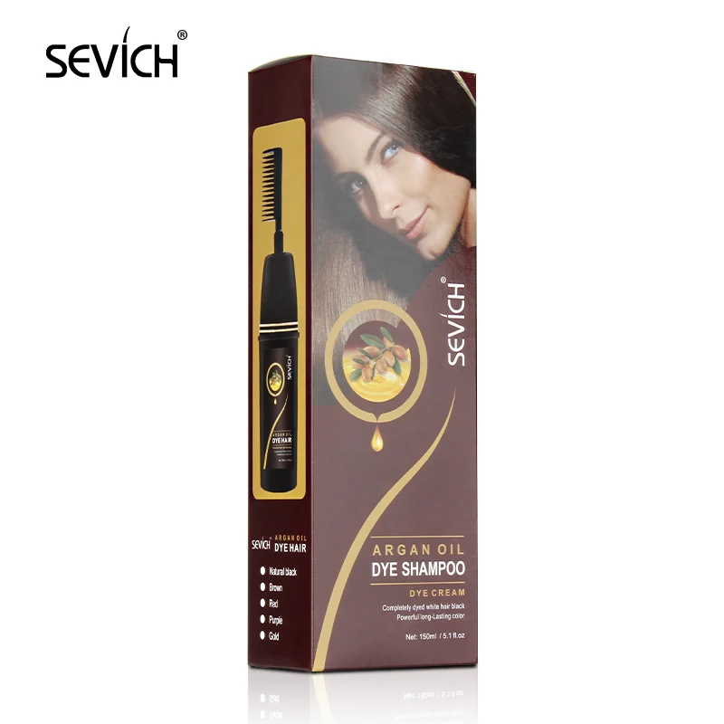 Pure natural organic hair dye shampoo herbal black hair dye shampoo private label