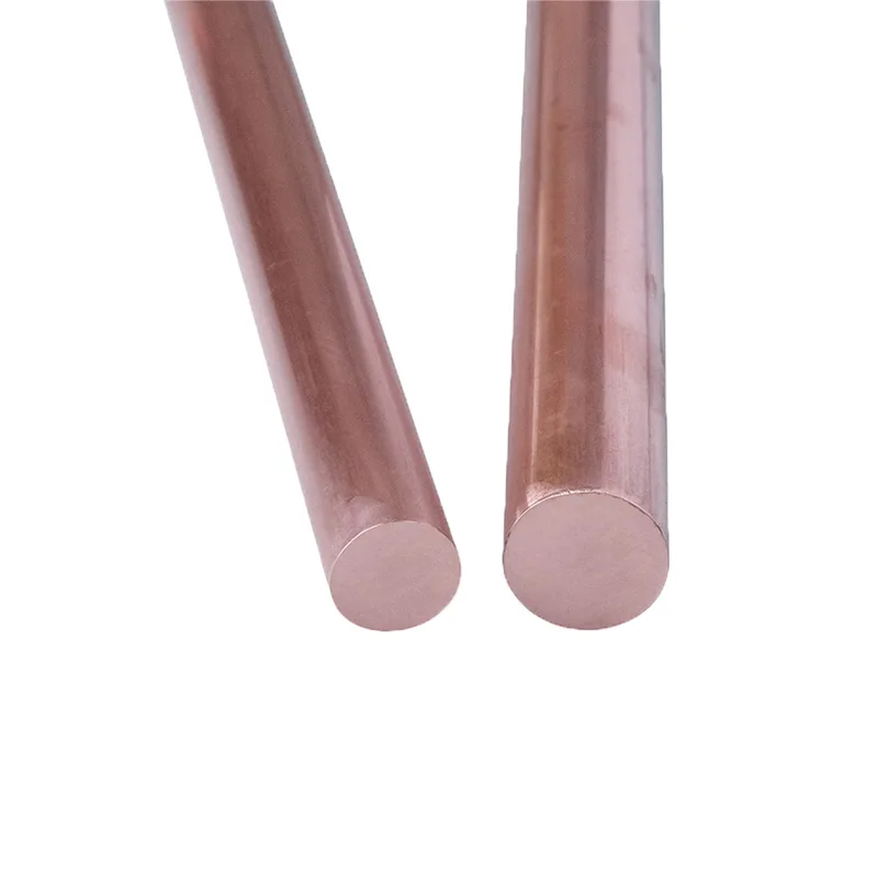 High quality 6mm 8mm C11000 Pure Copper Round Rod / Copper Round Bar used in Telecommunication materials Wiring