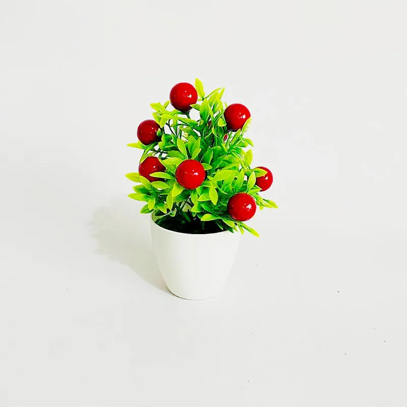 Simulated Fruit Potted Artificial Flower Potted Artificial Flower Foam Fruit Pomegranate Simulated Pepper Wholesale