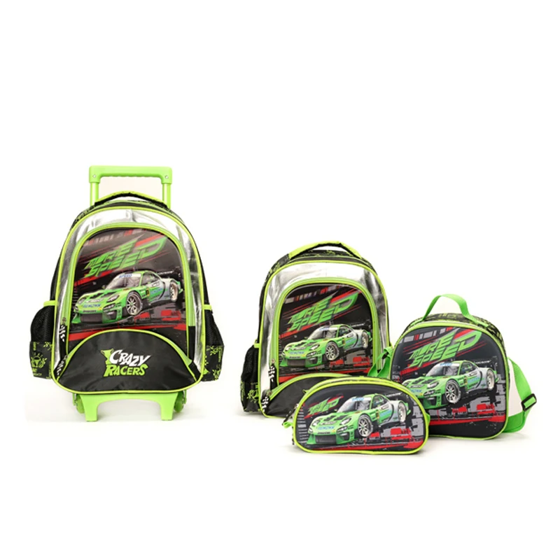 Wholesale 3 in 1 Back to School Backpack Set Kids 2 Wheel Trolley Luggage School Bag Manufacturers