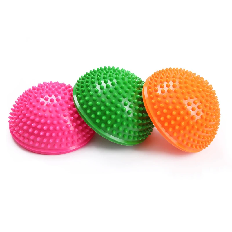 16cm Yoga Ball PVC Inflatable Massage Point Half Fit Ball Balance Trainer Stabilizer GYM Pilates Fitness Balancing Ball