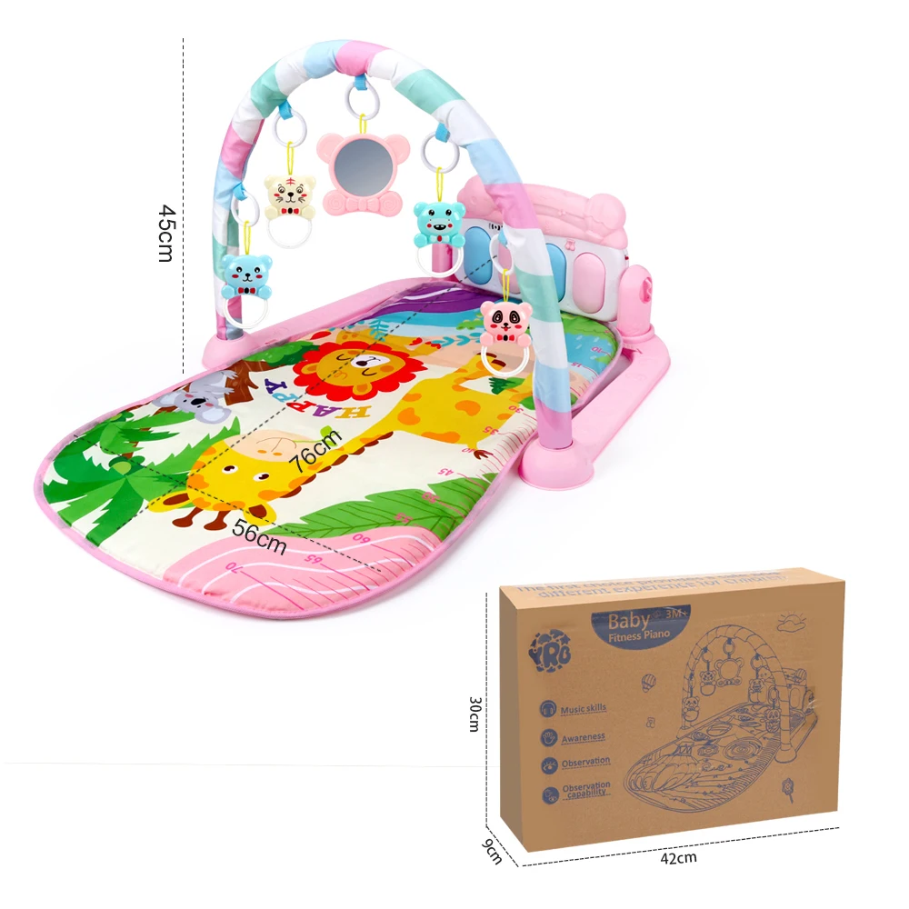 Activity Center for Infants Baby Kick Piano Gym Fitness Rack Play Mat