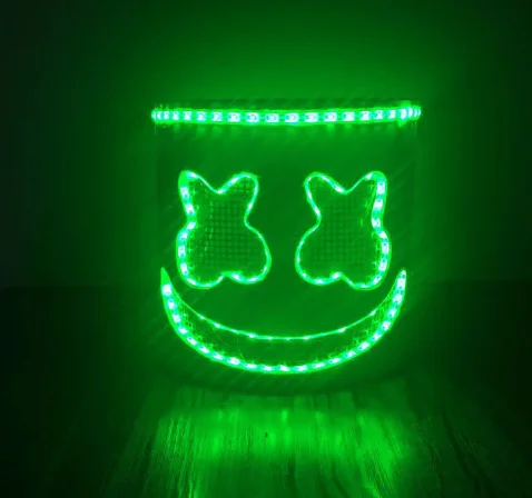 Led Light Up Storm Trooper Movie Half Helmet Halloween Adult Mask El Wire Halloween Mask