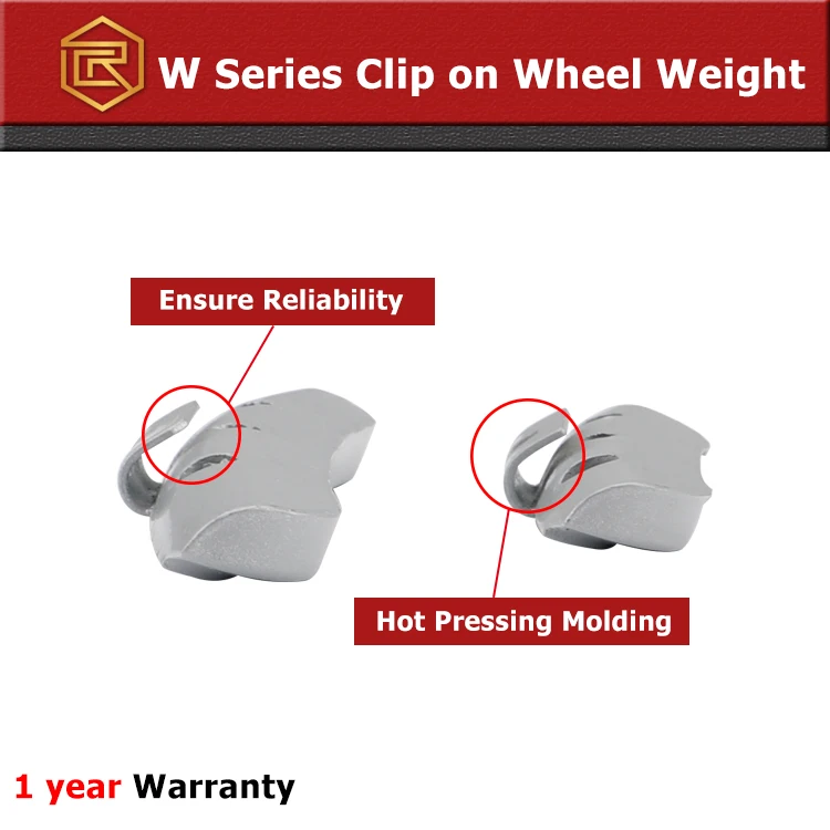 
Reecheng Factory Wholesale W Series 45g Zinc Tire Wheel Weight Clip on 