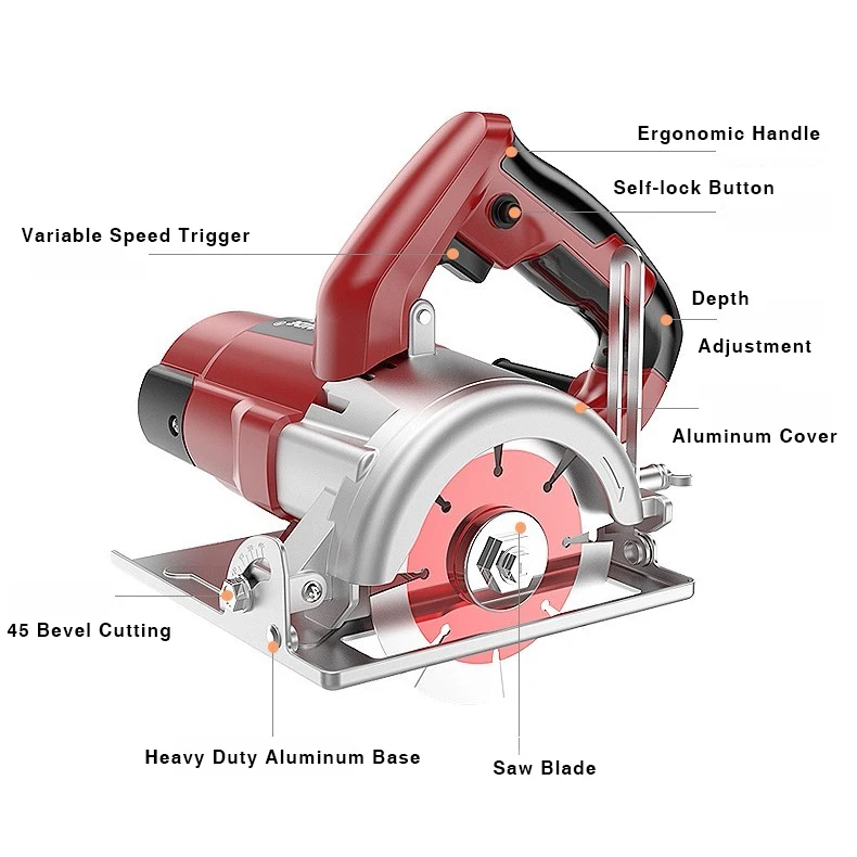 Dupow, столярные инструменты с переменной скоростью, 1680 вт, машина для резки стен