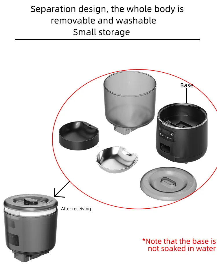 Amazon best selling wholesale wifi remote   dog dry food feeder smart automatic pet feeder